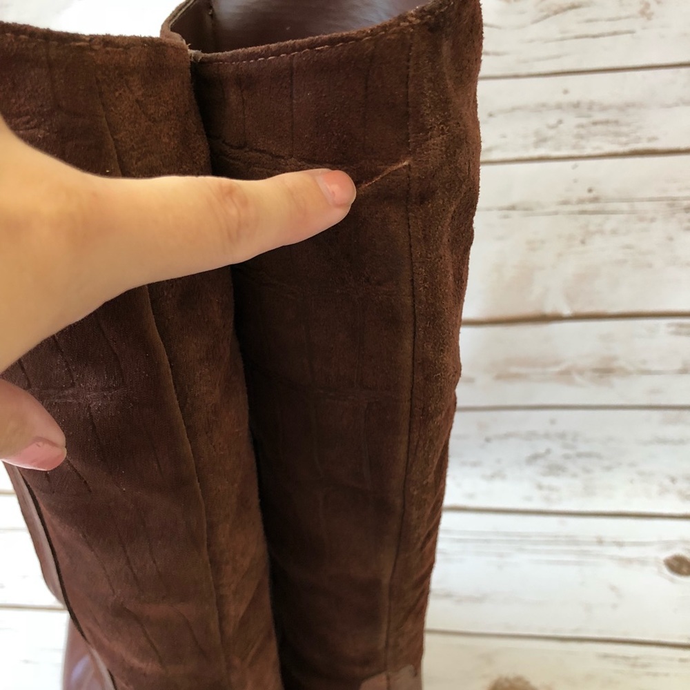 PAZZO riding boots chestnut brown suede leather womens 6 - Picture 8 of 8